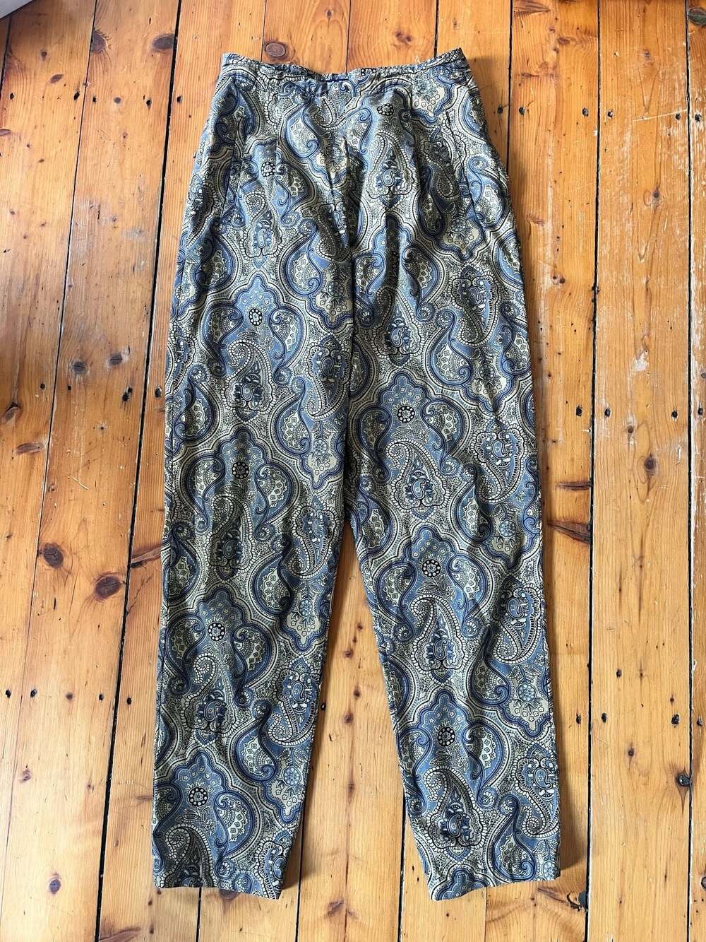 Gap Vintage 90s Paisley Print 100% Cotton Straight Leg Pants Size 6